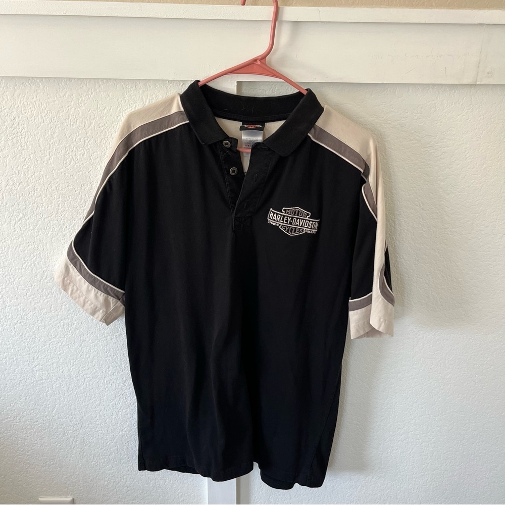 Harley Davidson Men's Large Polo Short-sleeve Shirt.